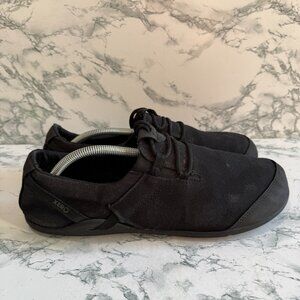 Xeroshoes Men 11.5 Hana Sneaker Barefoot Shoe Black Fabric Wide Toe Box Minimal